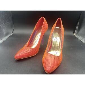 Baby Phat Jetta Purple Orange Mesh Pump Heels Size 8 M